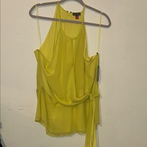 Vince Camuto Yellow Sleeveless Blouse